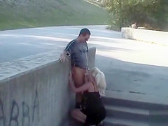 Loveful Germans watched as they have public sex in the park