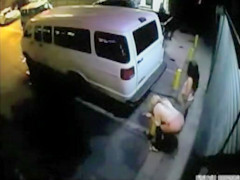 3 gals peeing in public on security camera