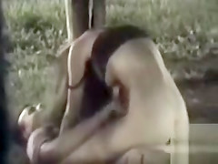 Miniature cutie rides on top of her ally's shlong in the town park