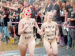 Popular festival with bare older studs and honeys