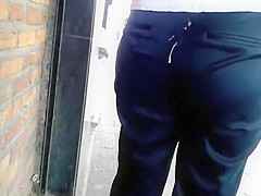 I decorated her panties with the white juice!