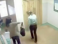 Russian dilettante cuties pee in public and soak the floor