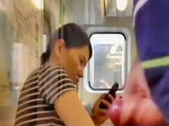 Jerking Off his miniature rod on the educate