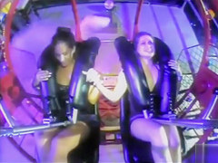Insane roller coaster joy with some of the hottest chicks