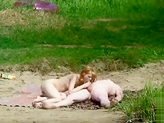 Slim nudist cutie permeated by overweight boyfriend