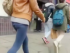 Taut blue panties valuable a-hole