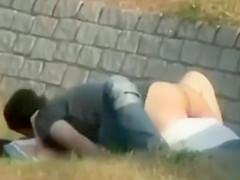 Youthful German pair fucking in the grass for a lengthy time