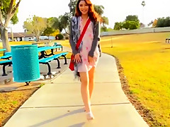 Hotty playing at the park