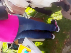 Marvelous golden-haired stunner shows off some of the sideboob to the webcam