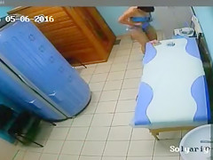 Corpulent older patient discloses her saggy scoops to a surveillance livecam