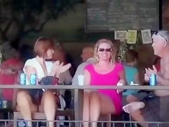 Amateurs at the bar flash their wet cracks to everybody