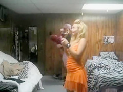 Blond laughs so hard this babe pees her pants