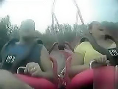Large meatballs bounce during a roller coaster ride