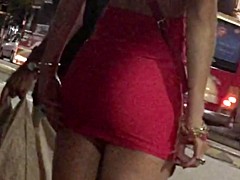 Latin angel - voyeur in bus stop