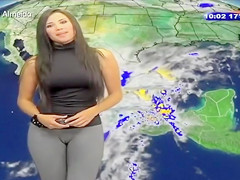 Breathtaking cameltoe on the Latin Babe weather angel