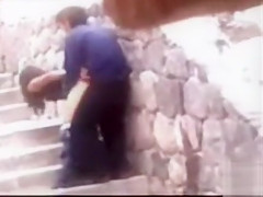 Public doggy style coitus with a quick ejaculation