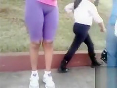 Non-Professional cameltoe on a playgirl in workout panties