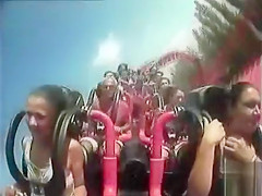 Large pointer sisters pop out on the rollercoaster