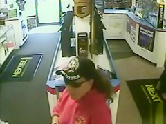 Despairing lady caught urinating on the floor