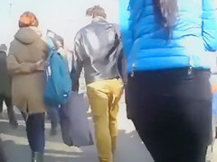 Concupiscent stud groping a stunningly pretty gal in the bus