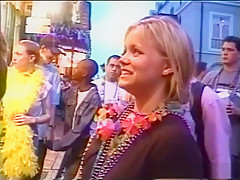 Excited pornstar in eager striptease, golden-haired xxx clip