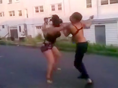 Real female fight with a pair of avid sweethearts
