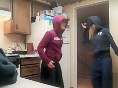 2 coeds have a fun erotic dance