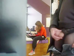 Rubbing the schlong in the library