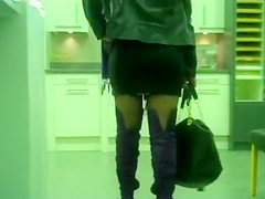 Hawt stocking tops flashed in the store