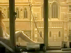 Hawt Hotty is so Concupiscent so That Babe Masturbates on the Balcony