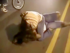 Zeppelins swinging during a fight