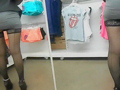 Wife Flashes Vagina in Public Store