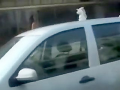 Sexy Angel Walking Completely Naked in Various Public Places