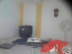 Woman Flashing Naked to TV Cable Boy