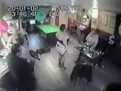 Plump aged stripper puts on a show at the bar