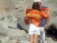 Nudist Wife at the Beach Filmed on Voyeur Web Camera