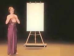 Comedian in a nightgown lets her teat slide