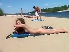 Slender Legal Age Teenager with Merry Zeppelins Undressed at the Beach