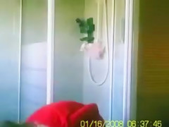 Hawt Blond Showers in Front of Hidden Camera