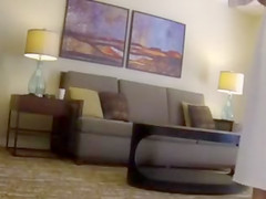 Cutie Flashing Naked to Roomservice Boy