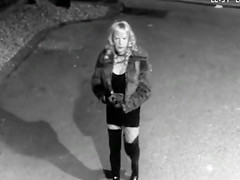 Aged hooker is awaiting for her next client