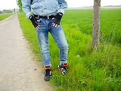 Sagging in the fields clothed in jeans  aussiebum boxers
