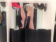 Hotty in pink pants trying recent raiment