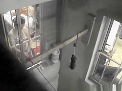 Undressed Ironing near window