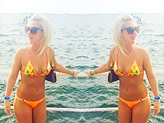 Exotic dilettante Bikini, Striptease sex video