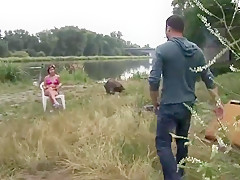 Outdoor Sex For Eurobrunette