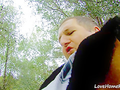 Legal Age Teenager Punk Caressed And Drilled In The Forest