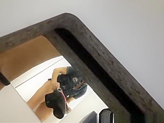 Aged woman trying recent shorts