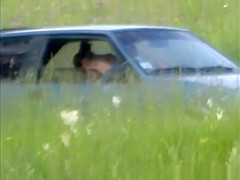 Lascivious pair caught fucking inside car