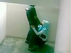 Secret sex in college stairs